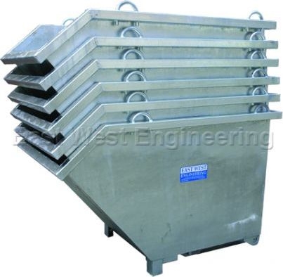 Other view of Self Dumping Bin - 1.85 m3 Volume - Zinc Plated - 1570 mm x 1310 mm x 1010 mm - 1500 kg - CSD Series - East West Engineering