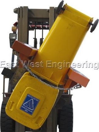 Other view of Wheelie Bin Lifter/Tipper - 500 kg - Steel - Enamel Painted - Mandarin - 1522 mm x 255 mm - FWB24 - East West Engineering