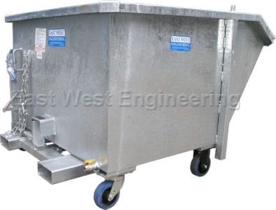 Other view of Tip-Up Bin - Heavy Duty - 0.75 m3 Volume - Zinc Plated - 1000 mm x 1600 mm x 915 mm - 1000 kg - TU9-G - East West Engineering