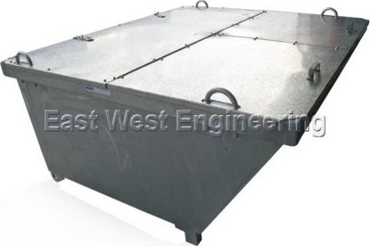 Other view of Forklift Tipping Bin - Self Dumping - 0.35 m3 Volume - Galvanized - 1510 mm x 740 mm x 630 mm - 1500 kg - WFH Series - East West Engineering