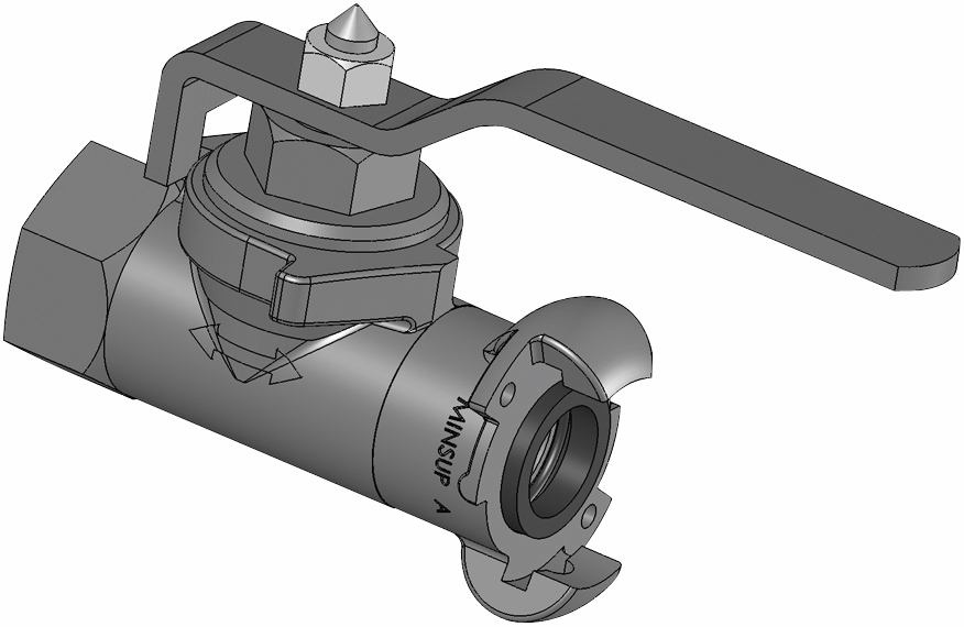 Other view of Ball Valve - Spheroidal Graphite Cast Iron - 1" - BSPF x 'A' Type - Minsup™ Econovalves™ - 08/062/104/00 - Dixon