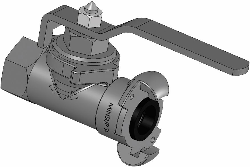 Other view of Ball Valve - Spheroidal Graphite Cast Iron - 1" - BSPF x Surelock™ - Minsup™ Econovalves™ - 08/062/172/00 - Dixon