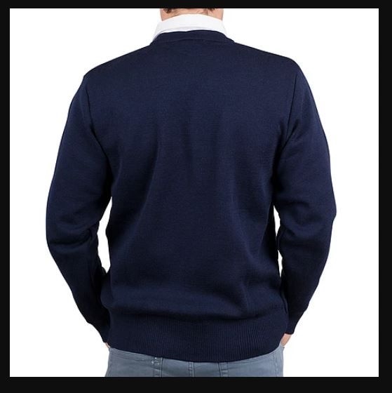 Other view of Men's Pullover – Wool – Navy – 22 – 05034 – Elegant Knitting