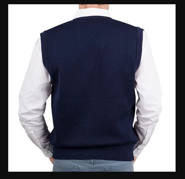 Other view of Men's Anti-Static Pullover – Merino Wool - Conductive Carbon Fibre – Navy – 22 – 449ASP – Elegant Knitting