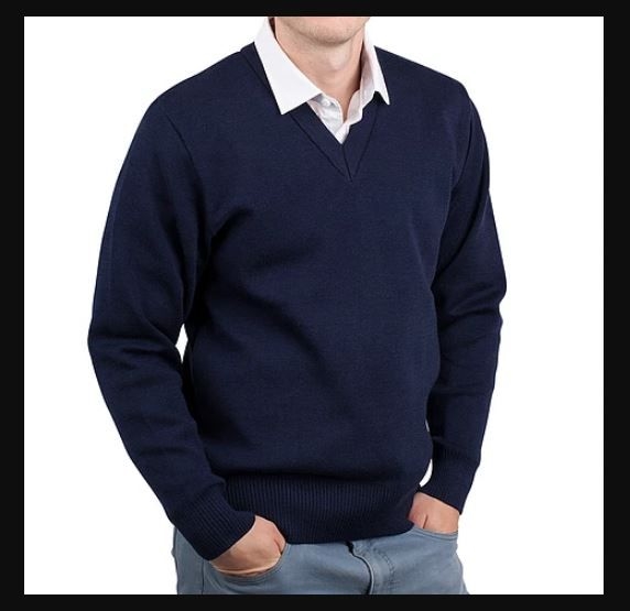 Other view of Men's Pullover – Wool – Navy – 22 – 05034 – Elegant Knitting