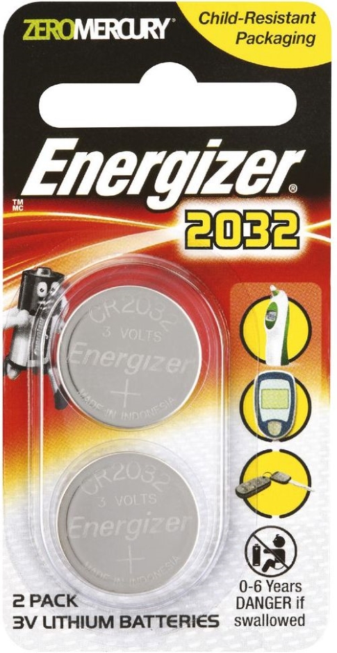 Other view of Energizer ECR2032BS2 Battery - Lithium - 3V Coin - 240mAh to 2V Current Capacity - Pack of 2