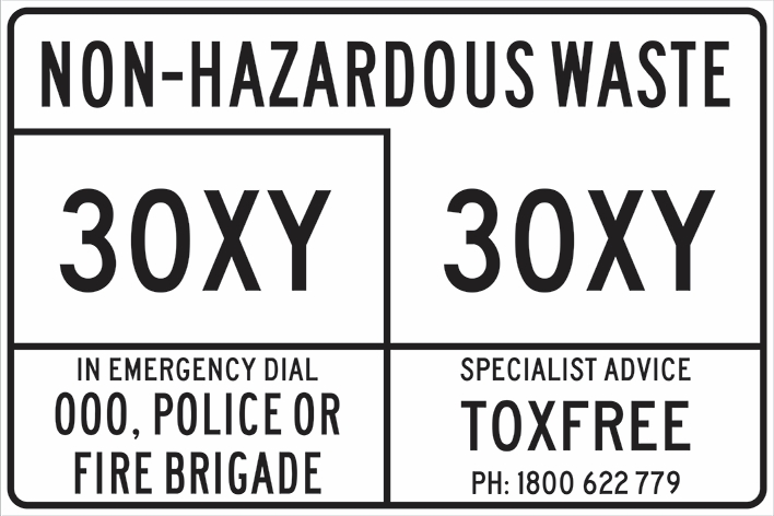 Other view of Safety Sign - Dangerous Goods - Tox-Free - Non-Hazard 3OXY - 450 x 300 mm