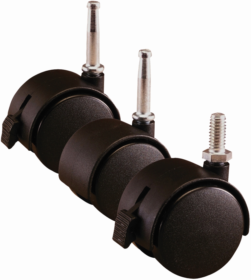 Other view of Furniture Castor - Swivel - 3/8" Threaded Stem - 50 kg - Nylon/Polypropylene Tyre - Black - 50 mm - F14A75G50 - EHI