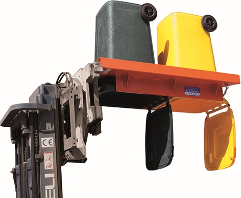 Other view of Wheelie Bin Lifter/Tipper - 500 kg - Steel - Enamel Painted - Mandarin - 1522 mm x 255 mm - FWB24 - East West Engineering