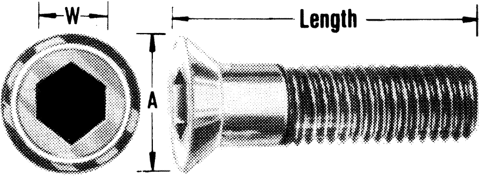 Other view of Socket Screw - Countersunk Head - 304 Stainless Steel - Metric Coarse - M4-0.7 x 20 mm - 823030 - Brighton Best