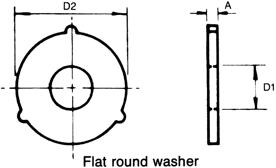 Other view of Structural Round Washer - High-Tensile - Steel - Galvanized - 22 x 24 x 42.4 x 3.4 mm - WRSTGM22 - Hobson