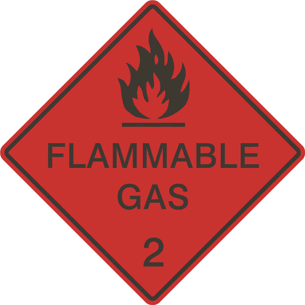 Other view of Safety Sign - Dangerous Goods Class Diamond - Flammable Gas 2 - 270mm - Metal - Prosafe