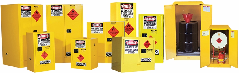 Other view of Vertical Drum Storage Cabinet - Flammable - Steel - Golden Yellow - 207 l - 870 x 1760 x 870 mm - AU25701 - Justrite - PBA Safety