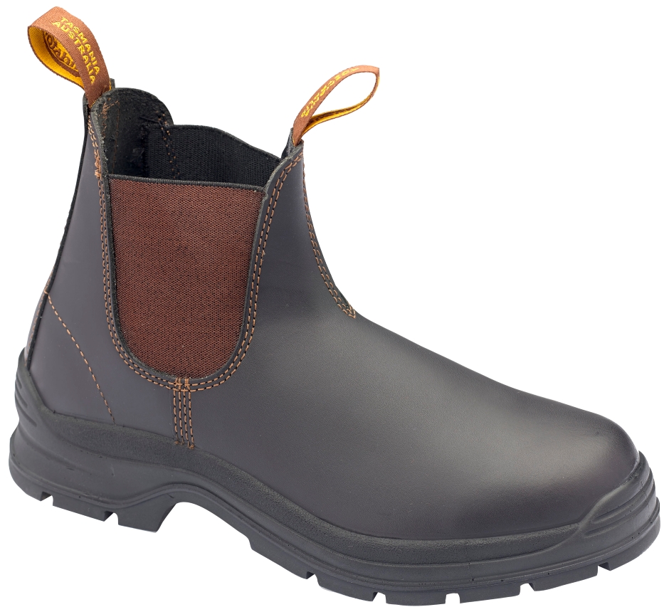 Other view of Men's/Women's Non-Safety Boots - V Cut - Elastic-Sided - Waxy Leather - Brown - Size 7.5 - Style 405 - Worklife - Blundstone