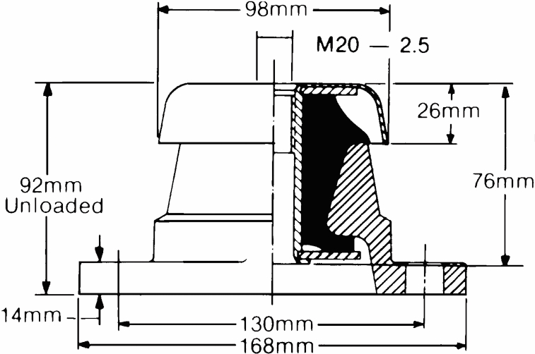 Other view of MOUNT PEDESTAL FRUSTACON SILENTBLOC FDP