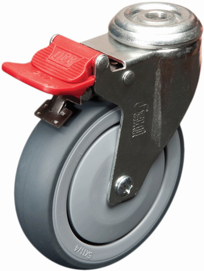 Other view of Castor - Bolt Fitted - Swivel - M12 - 100 kg - Rubber Tyre - Grey - 125 mm - G7 Series - Easyroll - EHI