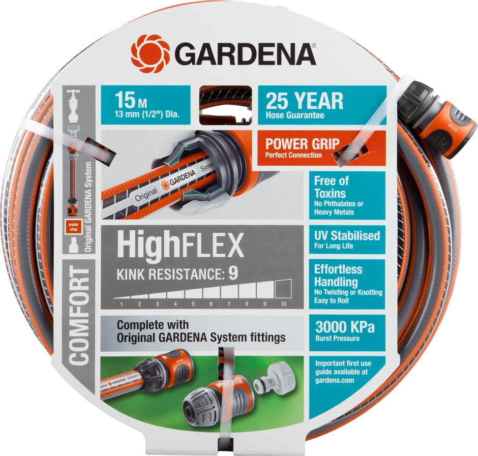 Other view of HOSE FITTED GARDENA HIGNFLEX 13MM X 15M