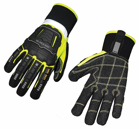 Other view of Cut Resistant Gloves - Goatskin Leather - Straight Cuff - Hi-Vis Orange - 2X-Large - PR-614 - Rough Handler - Mec Dex