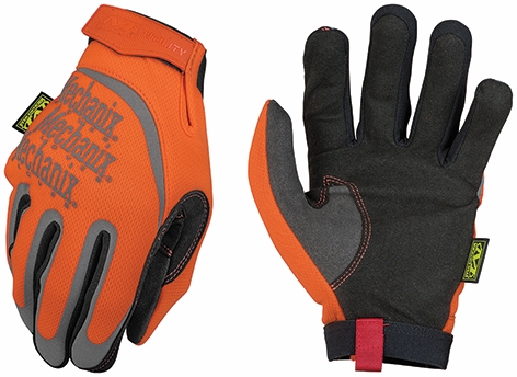 Other view of Utility Work Gloves - Hook and Loop Cuff - Full Fingers - Synthetic Leather - Hi-Vis Orange - 2X-Large - H15-99 - Mechanix Wear