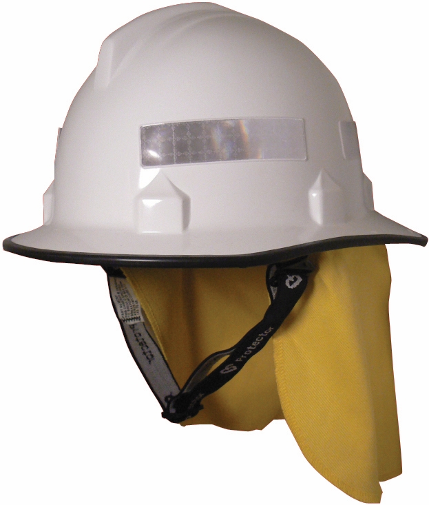 Other view of Bushfire/Wildland Fire Fighting Safety Helmet - Wide Brim, Type 3 - Unvented - Injection Moulded (Polycarbonate) - Red - 50 to 66 cm - RH - HF46 - Protector