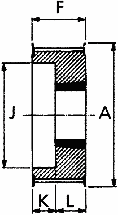 Other view of PULLEY HTD 22-8-20 (1008 BUSH) 043J0022