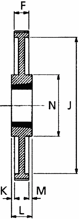 Other view of PULLEY HTD 112-8-30 (2517 BUSH) 043K0112