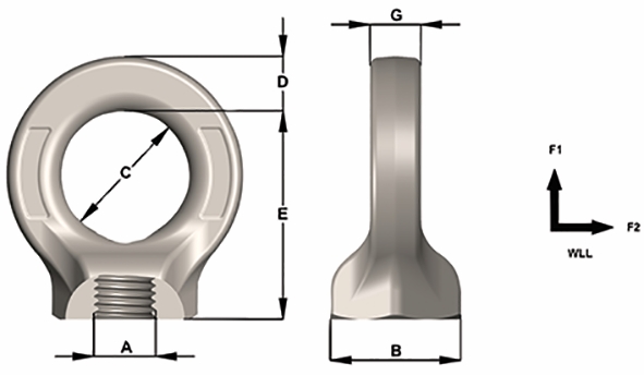 Other view of TOWNLEY EYENUT HI TENSILE P-COATED METRIC 20MM