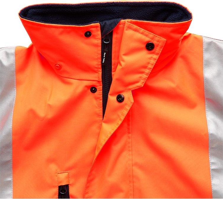 Other view of Men's 2-Tone Quilted Pilot Jacket With 3M Reflective Tape – Polyester Oxford Weave – Orange/Navy – Small – Y06064 – Foundations – Hard Yakka