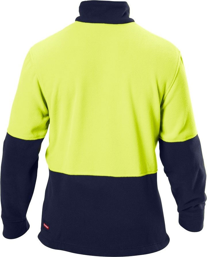 Other view of 2-Tone Polar Fleece Jumper – Polyester – Yellow/Navy – X-Small – Y19314 – Foundations – Hard Yakka