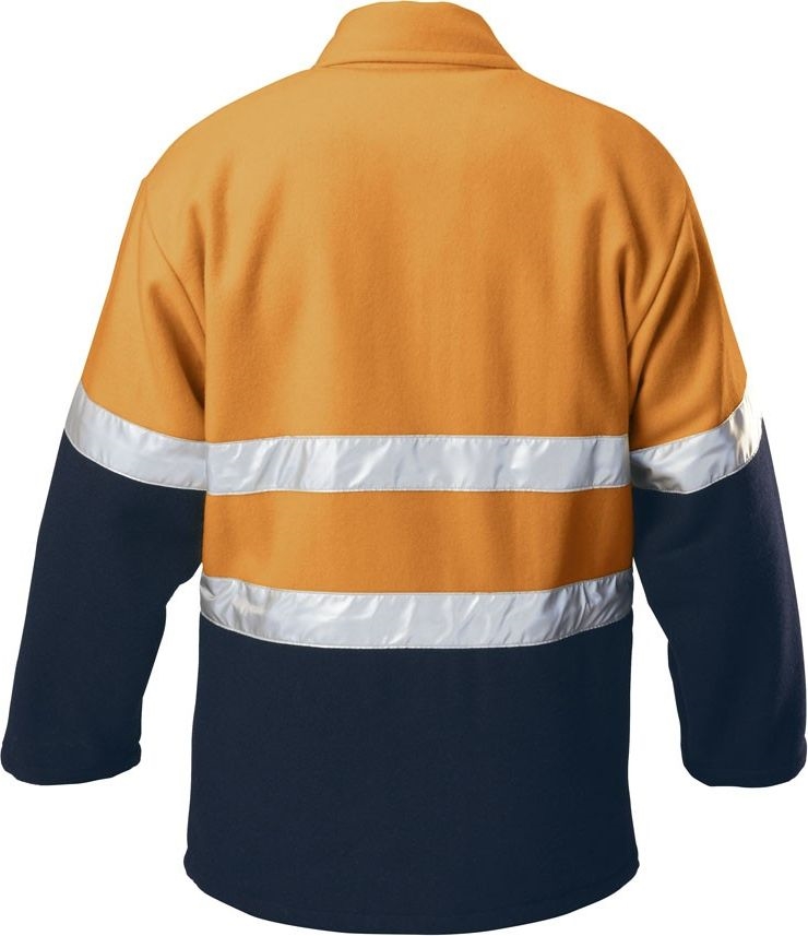 Other view of Men's 2-Tone Bluey Jacket With 3M Tape – Wool - Polyester – Orange/Navy – X-Small – Y06554 – Foundations – Hard Yakka