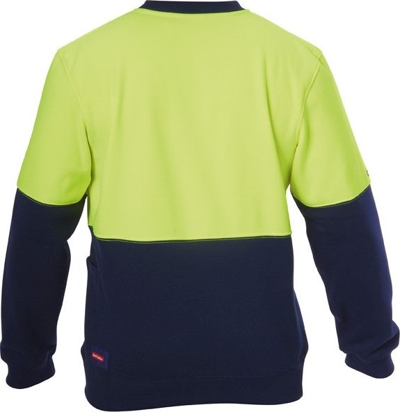 Other view of Men's 2-Tone Brushed Fleece Jumper – Polyester Upper - Polyester Cotton Lower – Yellow/Navy – 2X-Large – Y19322 – Foundations – Hard Yakka