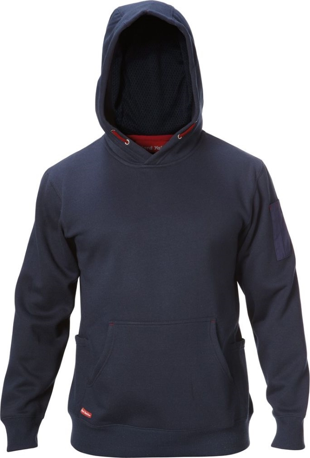 Other view of Brushed Fleece Hoodie – Polyester Upper - Polyester Cotton Lower – Navy – Small – Y19326 – Foundations – Hard Yakka