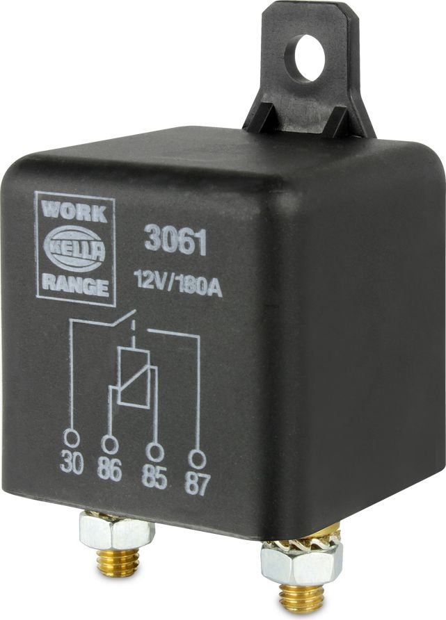 Other view of High Capacity Relay - 180 A Peak/100 A Continuous - 12 V - 4 Pin - Normally Open - Hella