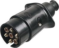 Other view of Plug - Plastic - Black - 12/24 V - 20/10 A - 7 Pole - Hella