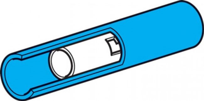 Other view of Cable Connector - Blue - 4 mm - 14/Blister Pack - Hella