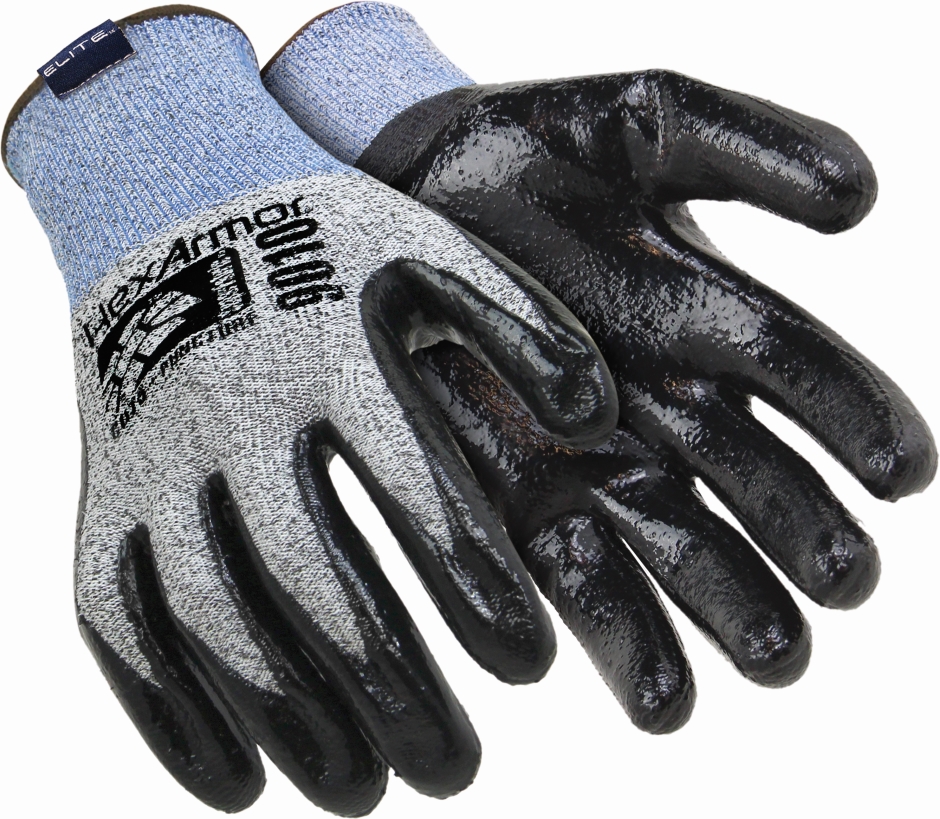 Other view of HexArmor 9000 Series 9010 Nitrile Cut Resistant Gloves - Grey L - Palm Coated