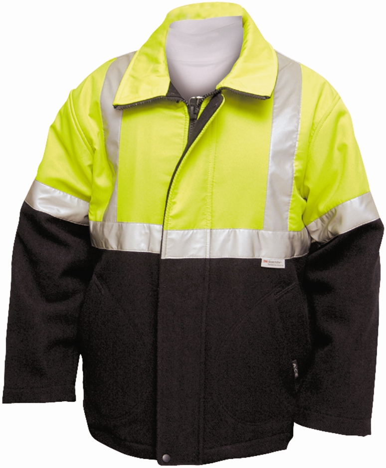 Other view of Men's 2-Tone Bluey Jacket With Reflective Tape – Wool - Polyester – Orange/Navy – X-Small – CWC303 – ACE