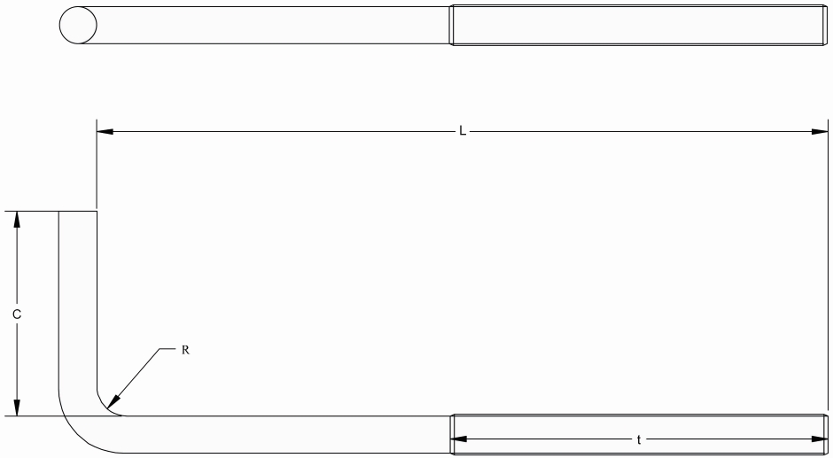 Other view of Foundation L-Bolt - Class 4.8 - Mild Steel - Hot Dip Galvanized - 20 x 100 x 350 mm - LB48GCM200350 - Hobson