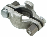 Other view of Dixon 2 Bolt Hose Clamp With Safety Claw - Malleable Iron - Zinc Plated/Yellow - 35 mm ID x 45 - 53 mm OD - SK51