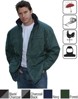 Other view of Men's Rainwear Jacket – Polyester – Forest – Medium – 924039 Everest – Huski