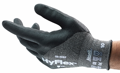 Other view of Ansell HyFlex 11-537 Nitrile Cut Resistant Gloves - Black XS - 3/4 Coated Silicone Free