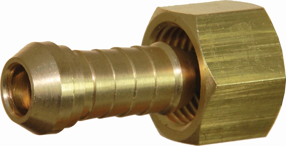 Other view of IFS Nut&Tail - P5 - Brass Alloy - Tube X BSP - Gold - 6TN8 3/8" X 1/2" - 07P.50608