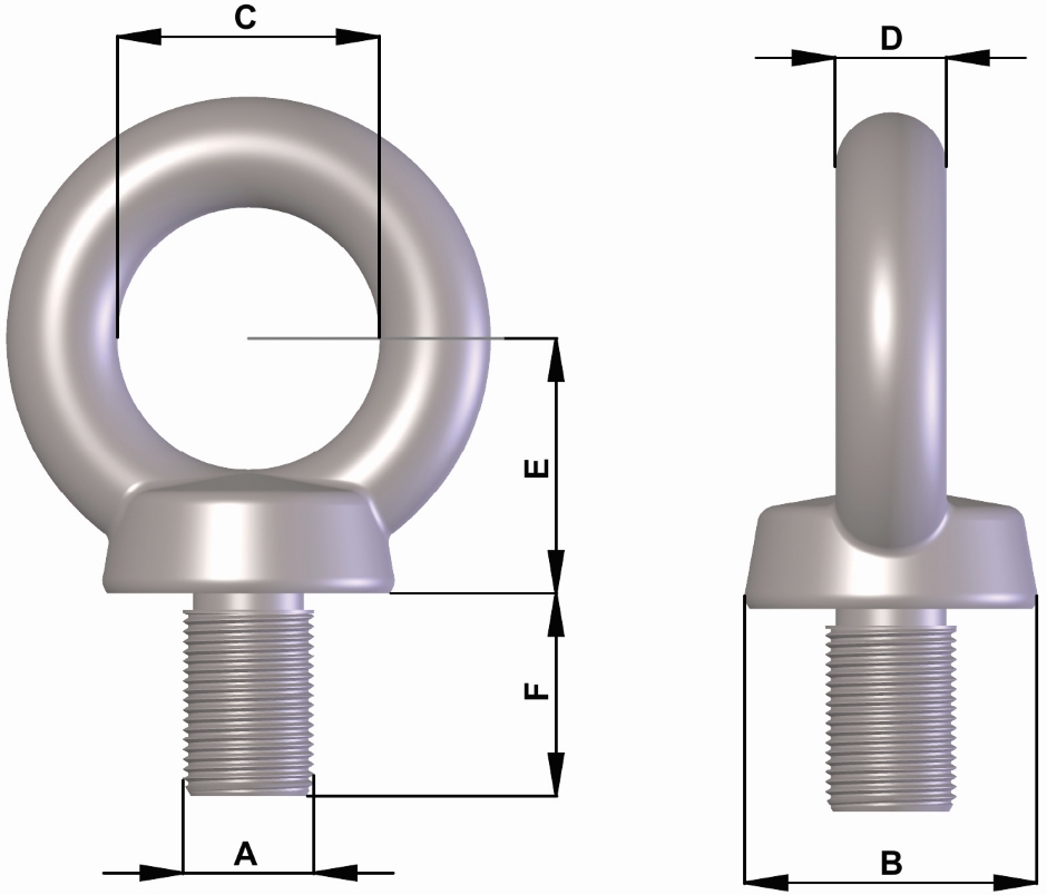 Other view of TOWNLEY EYEBOLT G/PURPOSE DROP FORGED 10MM