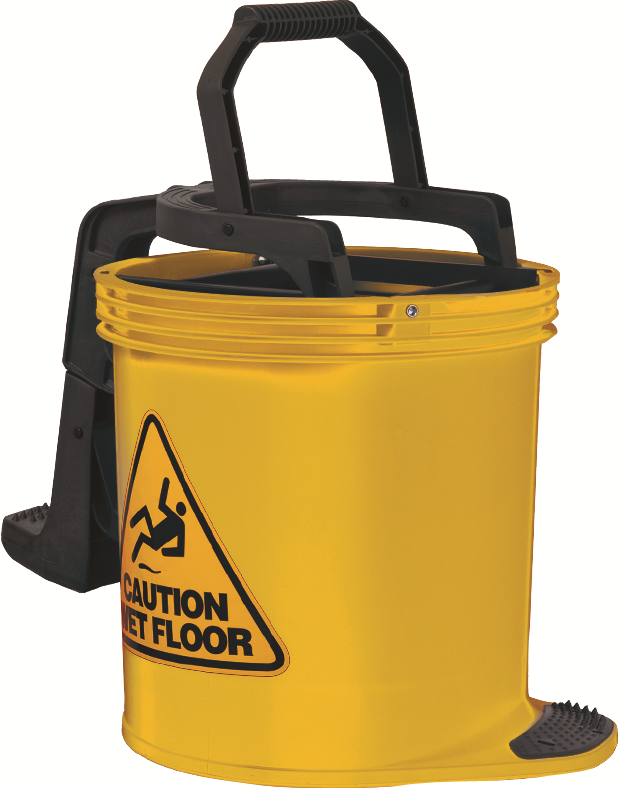 Other view of Plastic Roller Wringer Mop Bucket - Yellow - 15L - ED Oates