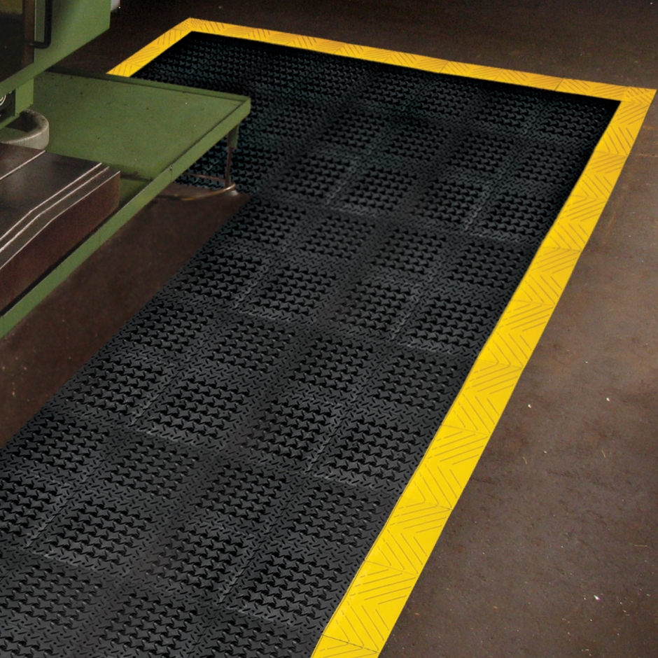 Other view of Notrax Floor Mat - Yellow - 6 x 6" - 805206 - Diamond Flex-Lok™ - Inter Clean