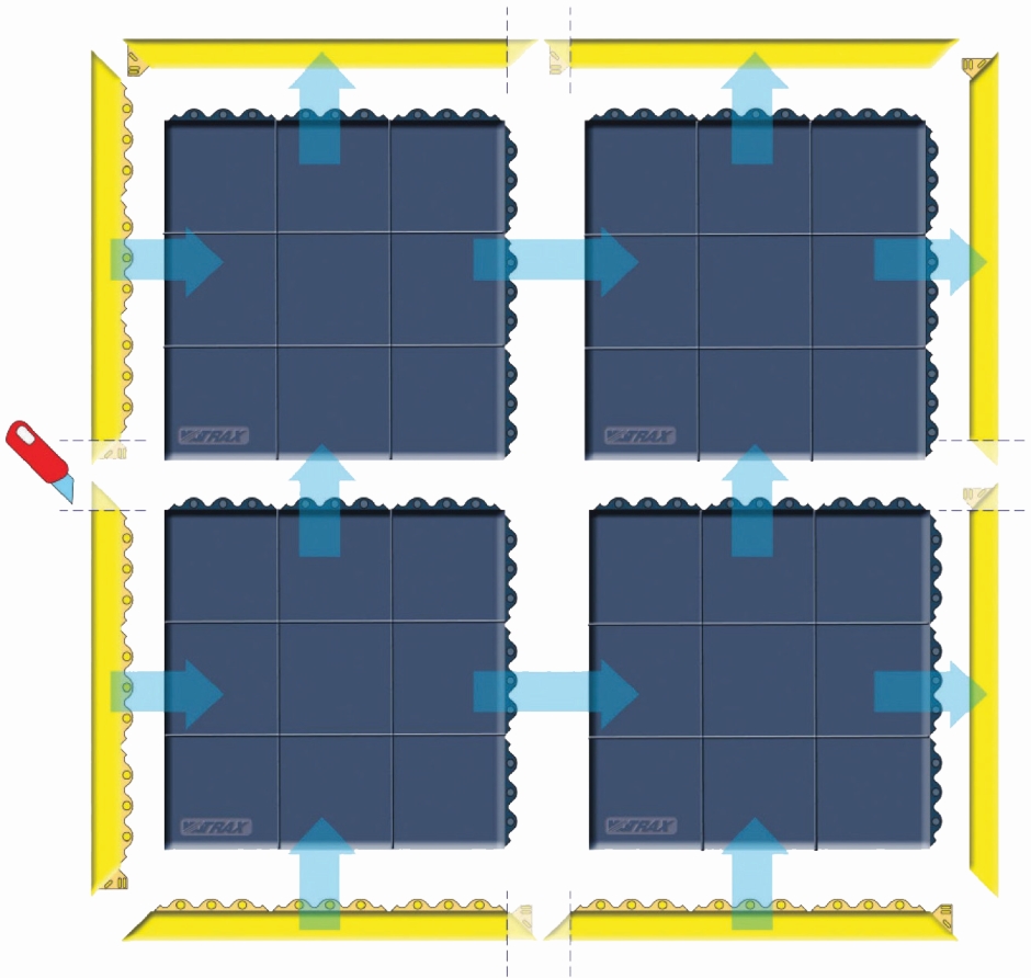 Other view of Notrax Solid Matting - Black - 91 x 91 cm x 0.75" - 8085633BLG - Cushion-Eze® - Inter Clean