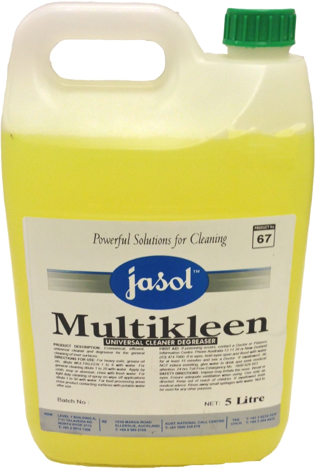 Other view of Multi-Purpose Cleaner Degreaser - Clear Fluorescent Yellow/Green - 5 L - Can - 2035190 - MultiKleen - JASOL