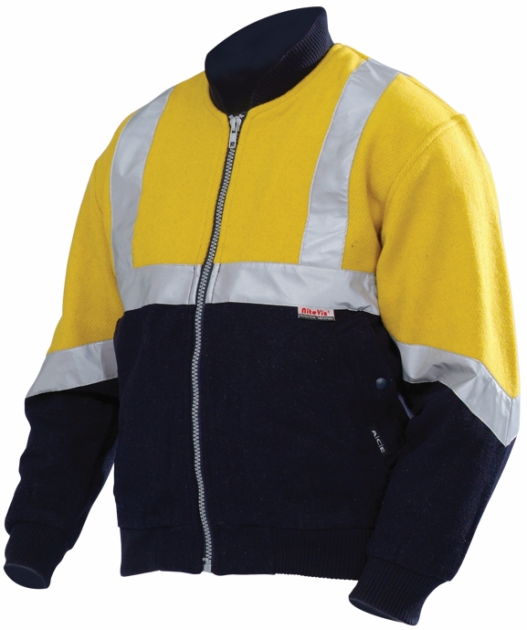 Other view of Premium Men's 2-Tone Junior Bluey Jacket – Wool - Polyester – Yellow/Navy – 3X-Large – CWIN0080DN – ACE