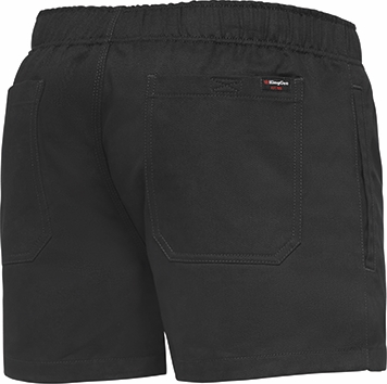 Other view of Drawstring Drill Shorts – Cotton – Black – 3X-Large – K13055 – King Gee