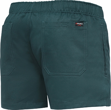 Other view of Drawstring Drill Shorts – Cotton – Green – Medium – K13055 – King Gee